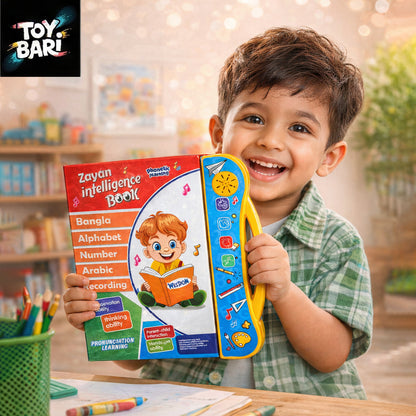 ZAYAN Intelligence Talking Book ৪০ পৃষ্ঠা মেগা সংস্করণ – বাংলা/ইংরেজি/আরবি বর্ণমালা ও শব্দভান্ডার সহ শিশুদের জন্য ইন্টারেক্টিভ শিক্ষণীয় বই
